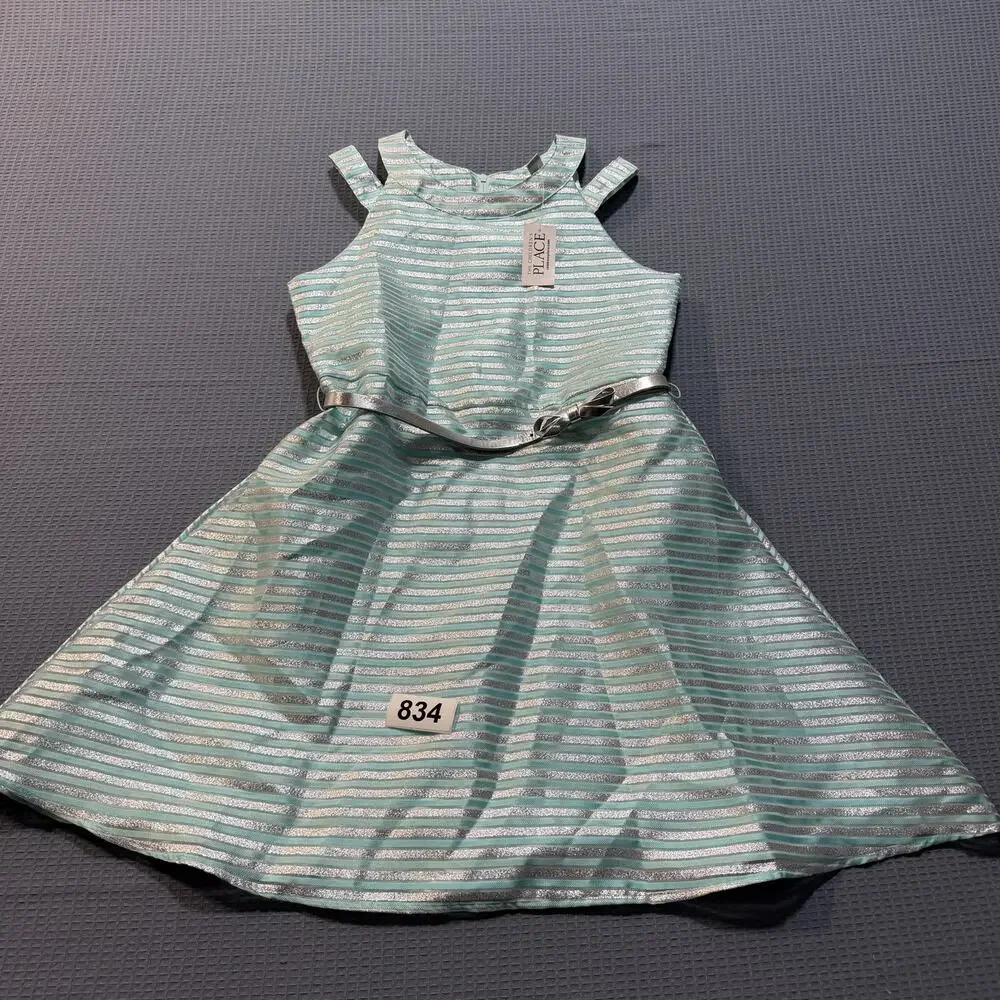 THE CHILDREN PLACE KIDS Blue SLEEVESS Dress Sz M Brand New